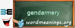 WordMeaning blackboard for gendarmery